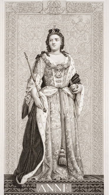 Queen Anne 1665-1714 Queen Of Great Britain From 1702 To 1714 Engraved By H Bourne Drawn By JL Williams From The Statue By RysbrackFrom The Book Illustrations Of English And Scottish History¬ù Volume Ii Poster by Ken Welsh - Item # VARDPI1860087