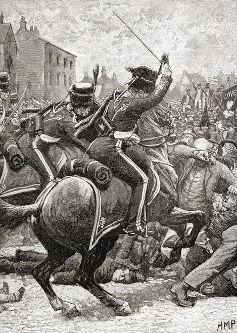 Hussars Charging Into The Crowd At The Peterloo Massacre St Peter's Field Manchester England 16 August 1819 From The Century Edition Of Cassell's History Of England Published C 1900 Poster Print by Ken Welsh / Design Pics - Item # VARDPI12310440