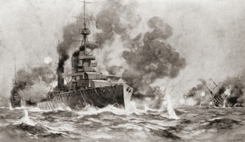 Hms Arethusa Leading The British Fleet And Sinking German Ships During Battle Of Heligoland Bight In The North Sea During Wwi From The War Illustrated Album Deluxe Published 1915 Poster by Hilary Jane Morgan / Design Pics - Item # VARDPI12285585 Hms Arethusa Leading The British Fleet And Sinking German Ships During Battle Of Heligoland Bight In The North Sea During Wwi From The War Illustrated Album Deluxe Published 1915 Poster by Hilary Jane Morgan / Design Pics - Item # VARDPI12285585