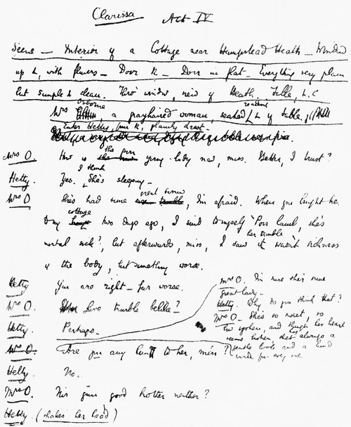 A Page Of The Ms From The Play Entitled Clarissa Robert Buchanan 17851873 Scottish Minister Playwright And Professor Of Logic And Rhetoric At The University Of Glasgow From The Strand Magazine Vol I January To June 1891 Ken Welsh # VARDPI12323737 A Page Of The Ms From The Play Entitled Clarissa Robert Buchanan 17851873 Scottish Minister Playwright And Professor Of Logic And Rhetoric At The University Of Glasgow From The Strand Magazine Vol I January To June 1891 Ken Welsh # VARDPI12323737