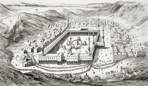 Mecca Saudi Arabia Lines Pilgrims Waiting To Enter Al-Masjid Al-Haram Mosque Site Kaaba Holiest Site Islam After A Mid-19th Century Illustration L'histoire Universelle Ancienne Et Moderne Published Strasbourg Circa 1860 Ken Welsh # VARDPI12280839