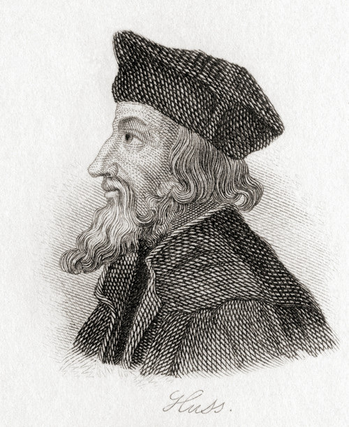 Jan Hus C?1372 -1415 Aka John Hus Or John Huss Czech Priest Philosopher Early Christian Reformer And Master At Charles University In Prague From Crabb's Historical Dictionary Published 1825 Poster by Ken Welsh / Design Pics - Item # VARDPI12323292