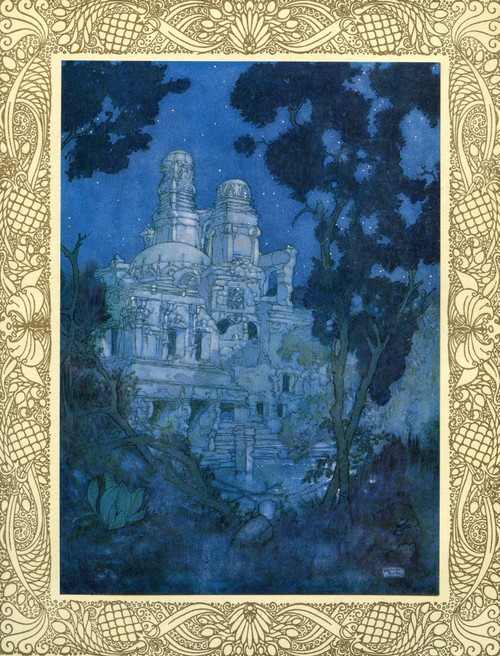 The Palace That To Heav'n His Pillars Threw Kings Forehead His Threshold Drew - I Saw Solitary Ringdove There "coo Coo Coo" She Cried; "coo Coo Coo" Illustration Edmund Dulac Rubaiyat Omar Khayyam Published 1909 Hilary Jane Morgan # VARDPI12321587