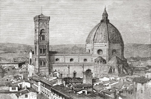 The Duomo And Campanile Of The Basilica Di Santa Maria Del Fiore Piazza Del Duomo Florence Italy In The Late 19th Century From Italian Pictures By Rev Samuel Manning Published C1890 Poster by Hilary Jane Morgan / Design Pics - Item # VARDPI12321248
