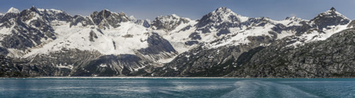 Mountains of the Fairweather Range and numerous cirque glaciers over looking Glacier Bay Glacier Bay National Park viewed from the tour boat Baranof Wind; Alaska United States of America Poster by Harry M Walker / Design Pics - Item # VARDPI12533066