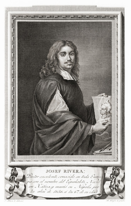 Jusepe De Ribera Aka Jos© De Ribera Josep De Ribera And Lo Spagnoletto "the Little Spaniard" 1591 1652 Spanish Tenebrist Painter And Printmaker After An Etching In Retratos De Los Espa±oles Ilustres Published Madrid 1791 Ken Welsh # VARDPI12323944
