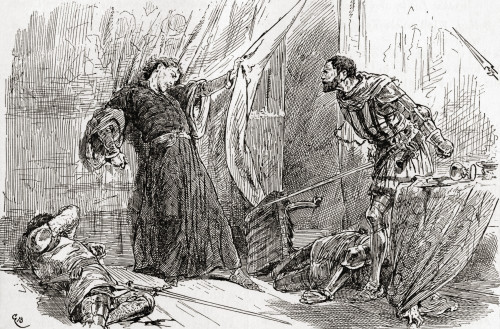 A Scene From William Shakespeare's Play King Richard Ii Act V Scene 5 King Richard: "exton Thy Fierce Hand Hath King's Blood Stain'd King's Own Land" Illustration Gordon Browne From Works William Shakespeare Published 1896 Ken Welsh # VARDPI12289929