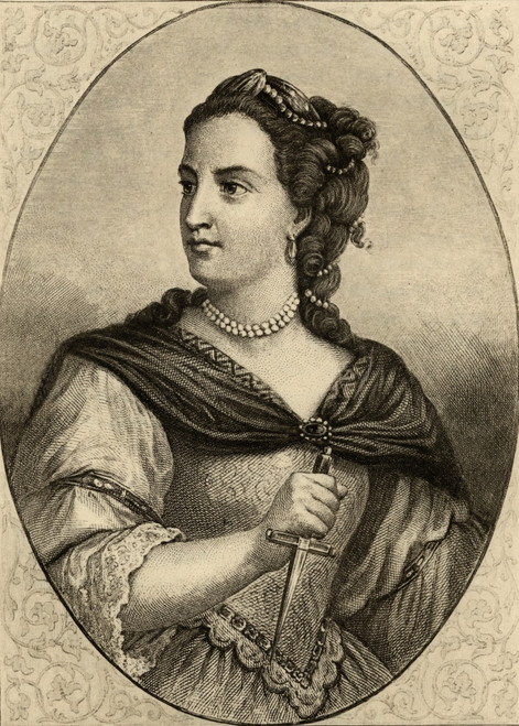 Mademoiselle Clairon Claire-Joseph-Hippolyte Leris De La Tude 1723-1803 Celebrated French Actress Photo-Etching After Painting Van Loo Book Lady Jackson's Works Iv Old R©gime Ii Court Salons Theatres Published London 1899 Ken Welsh # VARDPI1858297