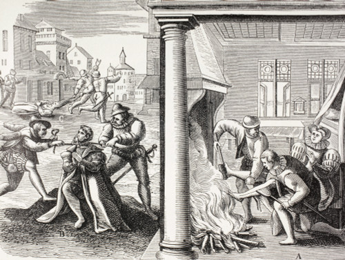 16Th Century Propaganda Illustrating Violence Of The French Huguenots Against The Catholics From Military And Religious Life In The Middle Ages By Paul Lacroix Published London Circa 1880 Poster Print by Ken Welsh / Design Pics - Item # VARDPI1958325