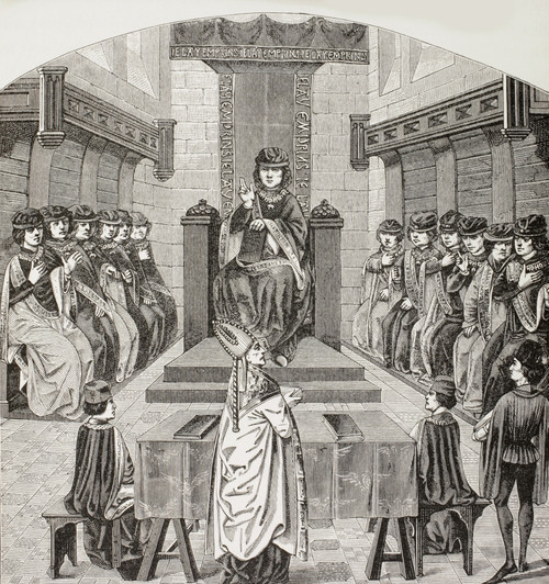 Chapter Of The Order Of The Golden Fleece Held By Charles The Bold From A 15Th Century Manuscript From Military And Religious Life In The Middle Ages By Paul Lacroix Published London Circa 1880 Poster by Ken Welsh / Design Pics - Item # VARDPI1958371