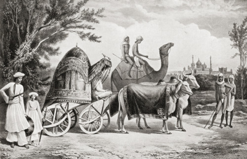 The harem carriage of the last king of Delhi 1857 Mirza Abu Zafar Sirajuddin Muhammad Bahadur Shah Zafar 1775 - 1862 Last Mughal emperor From Hutchinson's History of the Nations published 1915 Poster by Ken Welsh / Design Pics - Item # VARDPI12333164