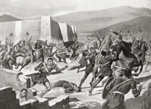 The defeat of the Kutrigurs by Belisarius at the battle of Melantias 559 AD Flavius Belisarius c 505 565 General of the Byzantine Empire From Hutchinson's History of the Nations published 1915 Poster by Ken Welsh / Design Pics - Item # VARDPI12512668