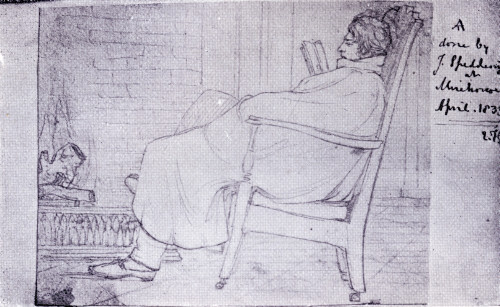 Tennyson Of Aldworth Freshwater Alfred Tennyson 1St BaronByname Alfred Lord Tennyson 1809-1892 English Poet LaureateFrom Book Tennyson A Memoir His Son Hallam Lord Tennyson Published 1897From A Sketch J Spalding Made Mirehouse April 1835 # VARDPI1857