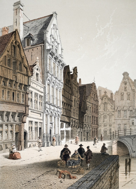 from Monuments D'architecture et de Sculpture ex Belgique Dessins D'apres Nature Lithographies Par F Stroobant Charles Muquardt EditeurPublished 1855Simonau TooveyBrussels Fine Old houses Mechelin Brussels19th century view street people houses # VARD from Monuments D'architecture et de Sculpture ex Belgique Dessins D'apres Nature Lithographies Par F Stroobant Charles Muquardt EditeurPublished 1855Simonau TooveyBrussels Fine Old houses Mechelin Brussels19th century view street people houses # VARD