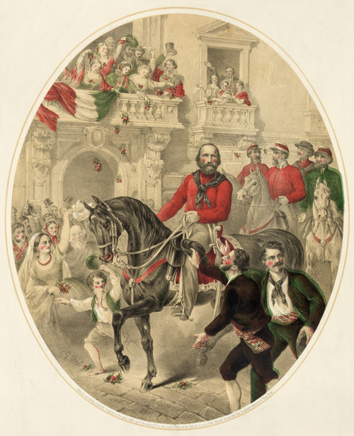 Romanticized Version Garibaldi Entering Naples September 7 1860 Fact Garibaldi Entered Naples Train After A Contemporary Chromolithograph Published United States Giuseppe Garibaldi 1807-1882 19th Century Italian Military Political Figure Risorgimento