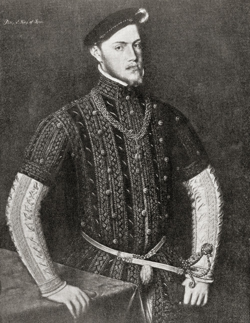 Philip II Spain 1527 1598 called "the Prudent" King Spain King Portugal Philip I King Naples Sicily jure uxoris King England Ireland during his marriage Queen Mary I Duke Milan lord Seventeen Provinces Netherlands Hutchinson's History Nations publish