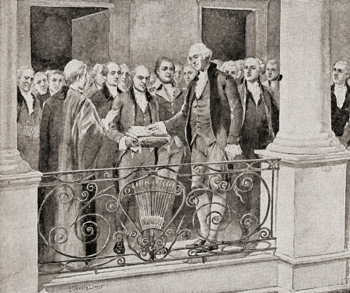 The First Inauguration George Washington April 30 1789 George Washington 1732 -1799 First President United States 17891797 Commander-In-Chief Continental Army During American Revolutionary War One Founding Fathers United States History Country Publis