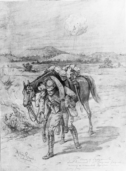 Illustrated London News record Transvall War 1899-1900 chievements home colonial forces great conflict Boer Republics Spencer Wilkinson record A cavalry VC : Lieutenant Norwood 5th Dragoon guards rescuing a wounded trooper under fire LadysmithhSketch