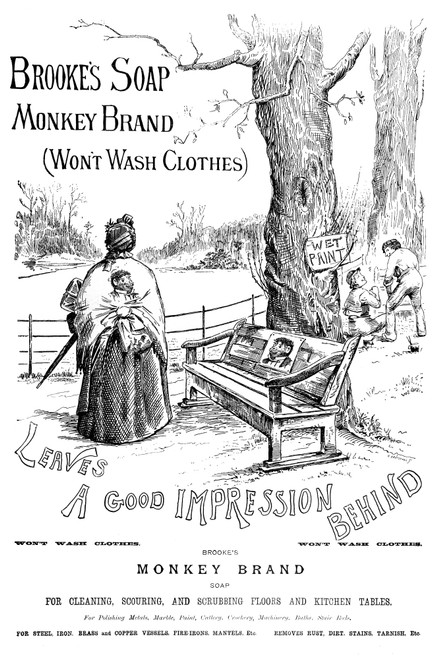 The Graphic Newspaper/Magazine June 1st 1897 Queens Victoria's Diamond Jubilee Advertisement Brookes soap Monkey Brand soap was introduced 1880s a household scouring polishing soap cake/bar form[1] A firm owned Sidney Henry Gross had produced sold so