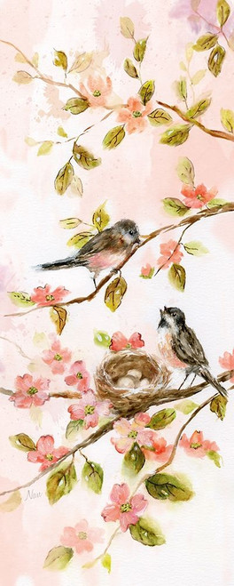 Birds and Blush Blossoms II Poster Print by Nan Nan - Item # VARPDX17483