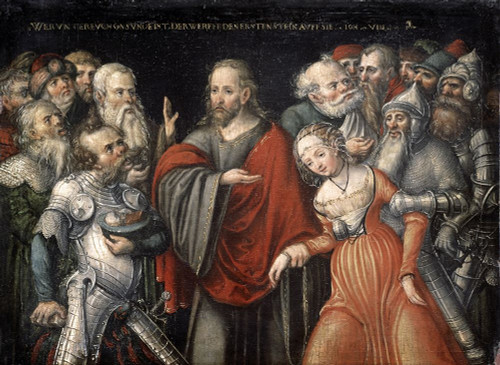 Christ and The Adulteress Poster Print by Lucas Cranach - Item # VARPDX277143
