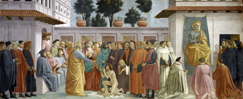St. Peter Resurrects The Child of Theophilus Poster Print by  Masaccio - Item # VARPDX278423