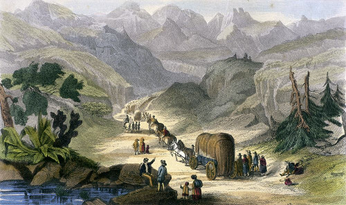 Emigrant Party On The Road To California Poster Print by Unknown Unknown - Item # VARPDX280817