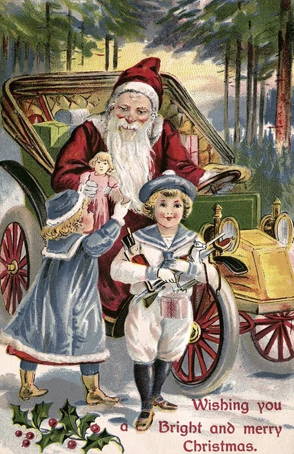 Wishing You a Bright and Merry Christmas Poster Print by Unknown Unknown