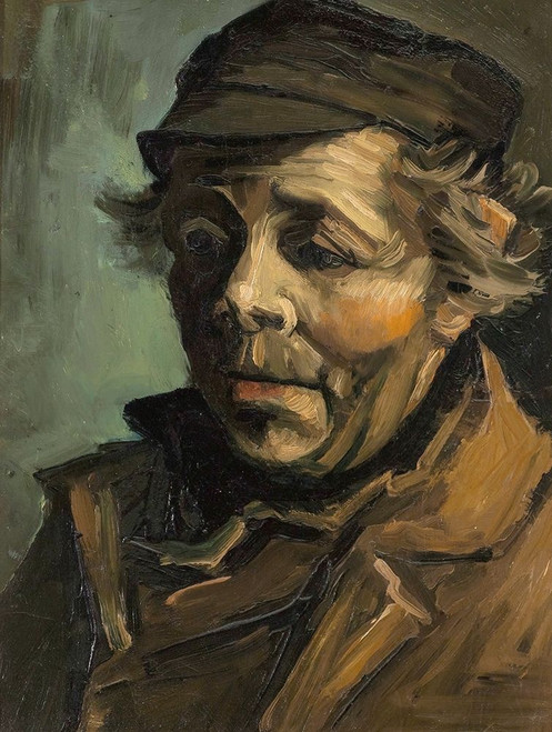 Head of a Peasant with Cap Poster Print by Vincent Van Gogh - Item # VARPDX281274