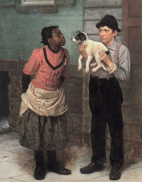 The New Puppy Poster Print by John George Brown - Item # VARPDX281780