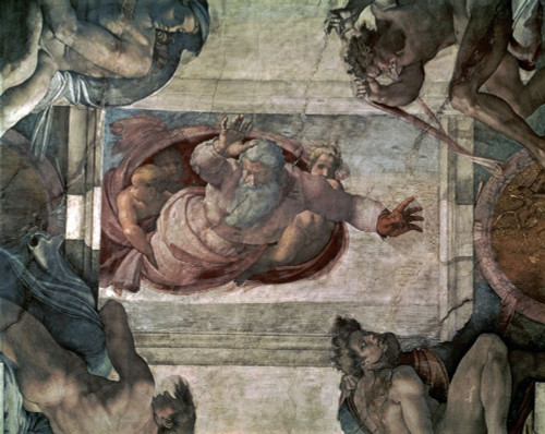 God Separating the Waters Poster Print by Michelangelo Michelangelo - Item # VARPDX282515