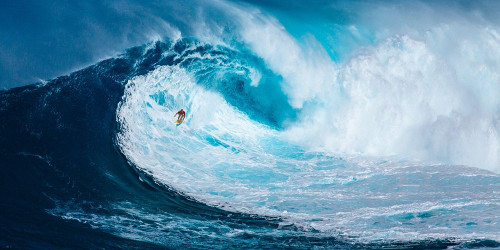 Surfing the big wave, Tasmania (detail) Poster Print by Pangea Images Pangea Images - Item # VARPDX2AP4871