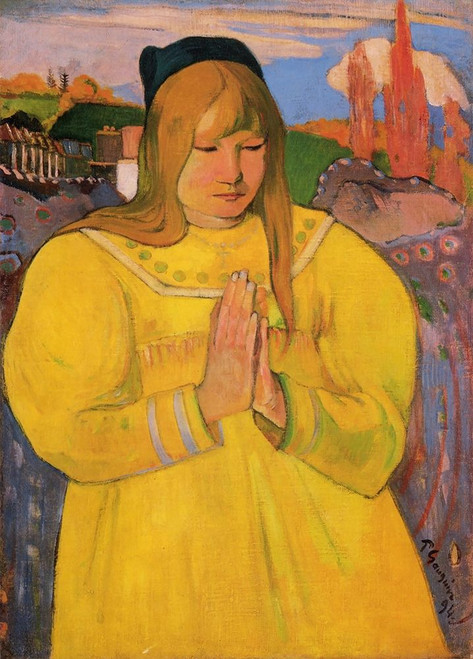 Breton Woman In Prayer Poster Print by Paul Gauguin - Item # VARPDX372962