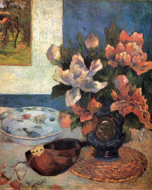 Still Life With Peonies And Mandolin Poster Print by Paul Gauguin - Item # VARPDX373037