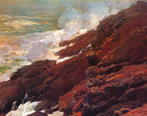 High Cliff Coast Of Maine Poster Print by Winslow Homer - Item # VARPDX373228