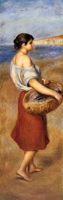 Girl With A Basket Of Fish Poster Print by Pierre-Auguste Renoir - Item # VARPDX374135
