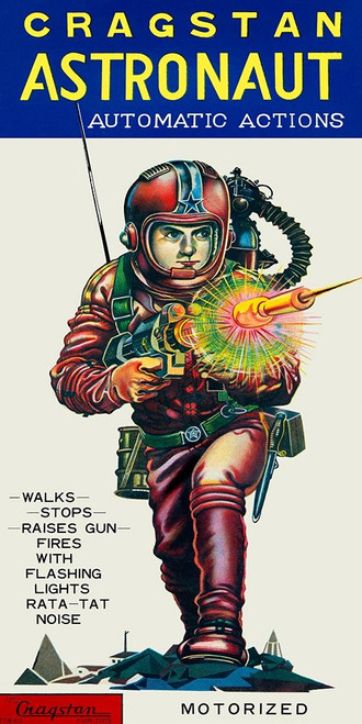 Cragstan Astronaut Automatic Actions Poster Print by Retrobot Retrobot