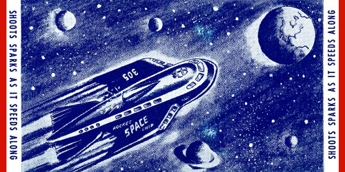 Rocket Space Ship 305 Poster Print by Retrorocket Retrorocket - Item # VARPDX375954