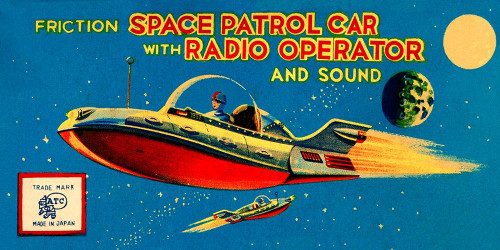 Space Patrol Car with Radio Operator Poster Print by Retrorocket Retrorocket - Item # VARPDX375960