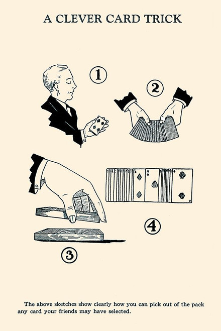 A Clever Card Trick Poster Print by Retromagic Retromagic - Item # VARPDX376241