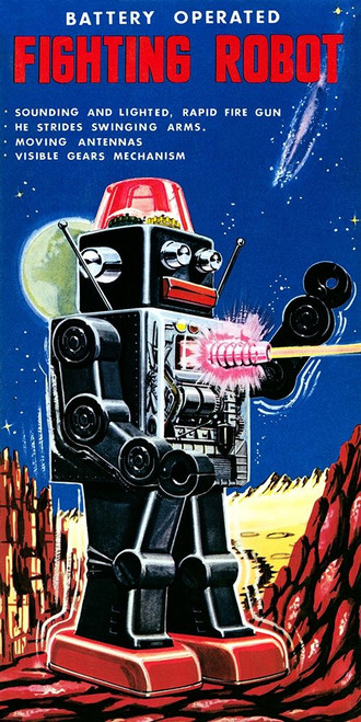 Fighting Robot Poster Print by Retrobot Retrobot - Item # VARPDX376355