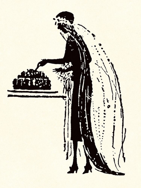 Bride Cuts Her Wedding Cake Poster Print by Maxfield Parrish - Item # VARPDX394495