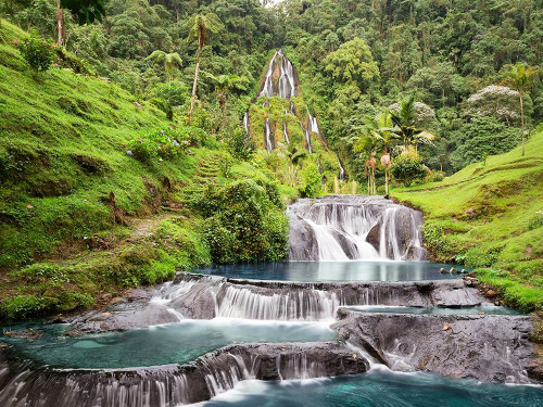 Waterfall in Santa Rosa de Cabal, Colombia Poster Print by Pangea Images Pangea Images - Item # VARPDX3AP4876