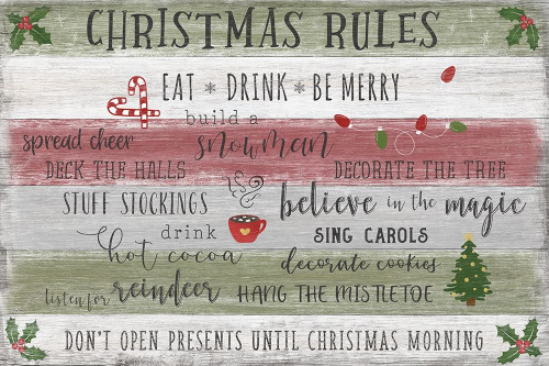 Christmas Rules Poster Print by Natalie Carpentieri - Item # VARPDX40620
