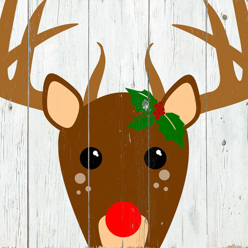 Holly Reindeer Poster Print by Daniela Santiago - Item # VARPDX40624