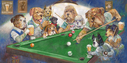Pool Dogs Poster Print by Ruane Manning - Item # VARPDX40888