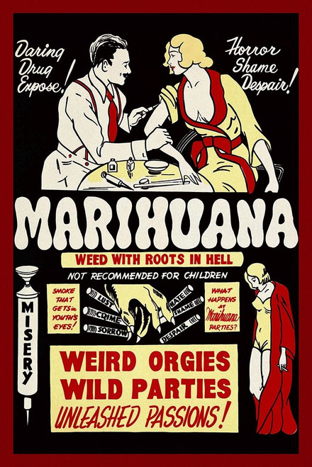 Vintage Vices: Marihuana: Weed with Roots in Hell Poster Print by Vintage Vices Vintage Vices - Item # VARPDX449846