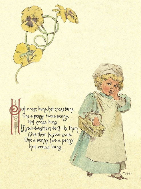 Nursery Rhymes: Hot Cross Buns Poster Print by Maud Humphrey - Item # VARPDX454855