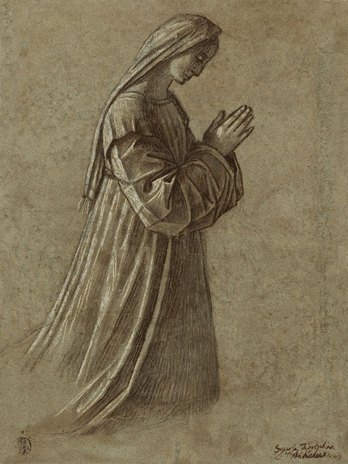 Study of the Virgin (recto); Study of the Virgin and of Hands (verso) Poster Print by Vittore Carpaccio - Item # VARPDX456086