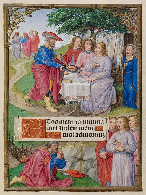 Abraham and the Three Angels Poster Print by Unknown 16th Century Flemish Illuminator - Item # VARPDX456181